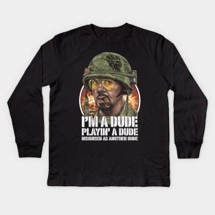 Tropic Thunder, Kirk Lazarus, Cult Classic Kids Long Sleeve T-Shirt